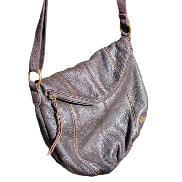 The Sak Handbags - The Sak Deena Mini Crossbody Brown Leather Womens Bag